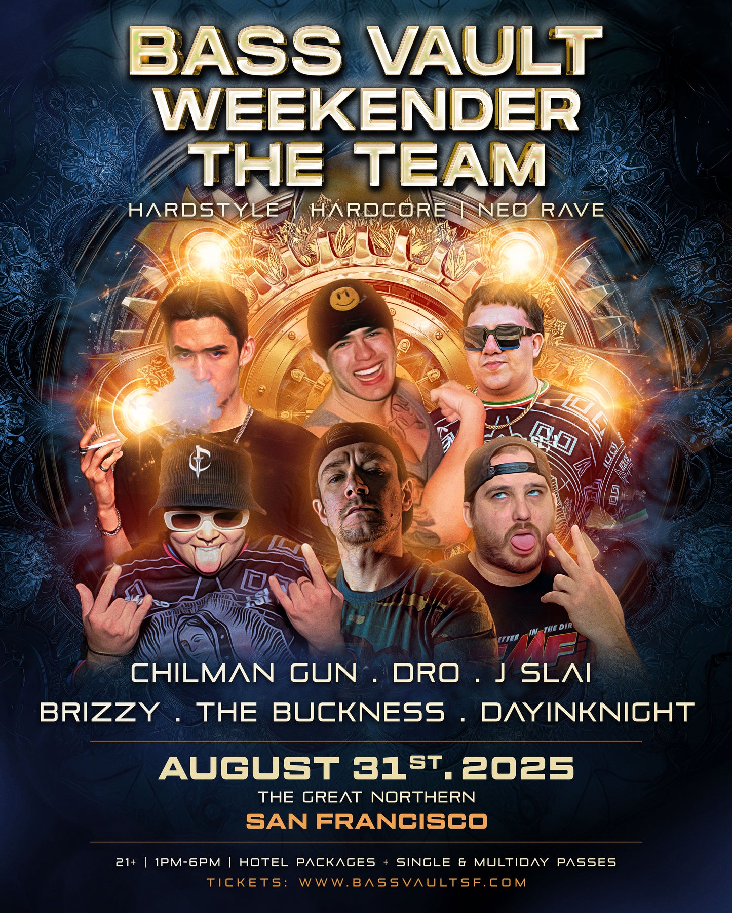 BASS VAULT WEEKENDER DAY 2: THE TEAM Ft. The Best Of Bay Area Hardstyle