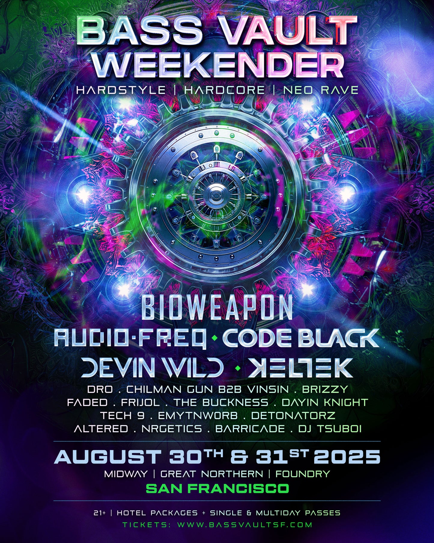 BASS VAULT WEEKENDER EXPERIENCE:  All Weekend Pass